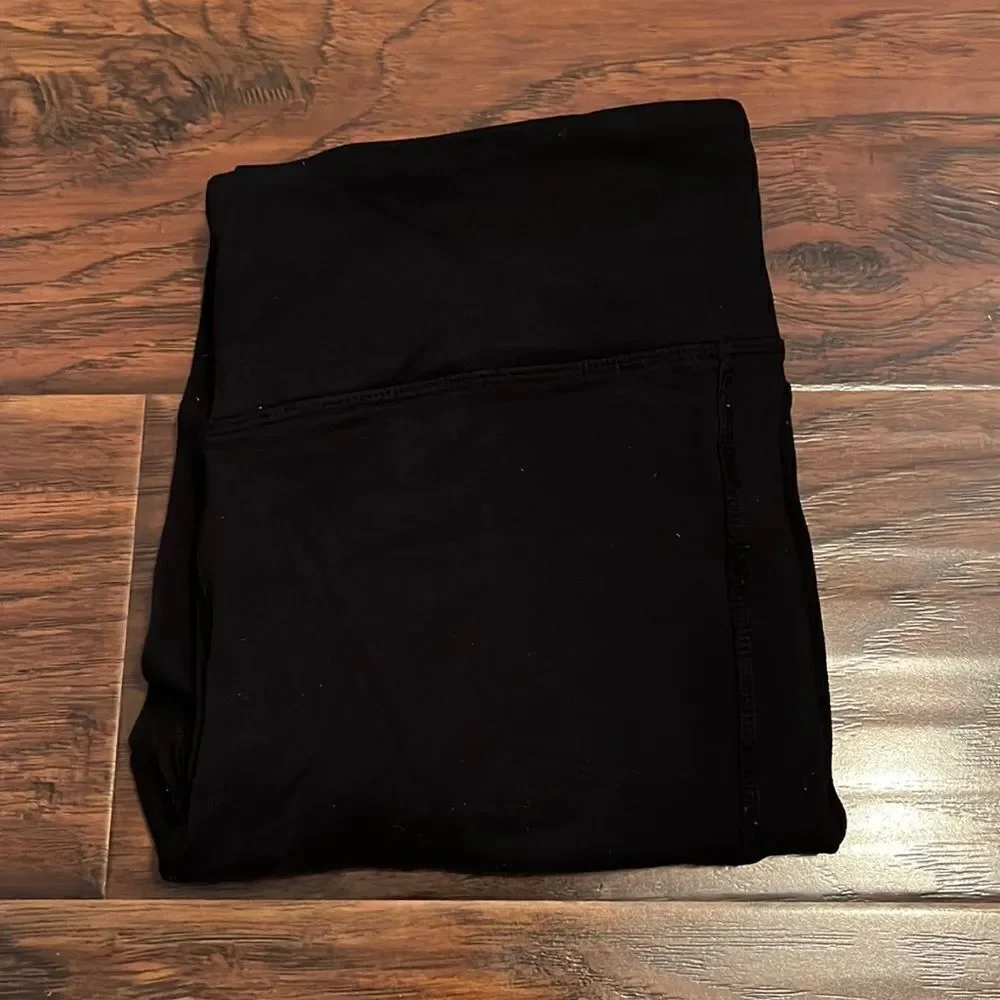 Alo Black High Waisted Motto Ribbed Mesh Athletic Leggings